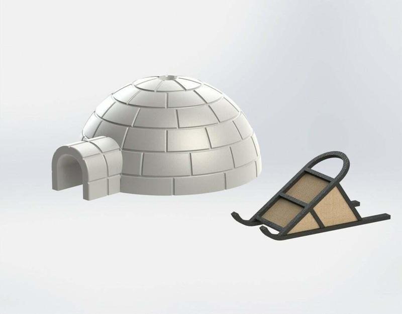 Igloo and Dog Sled