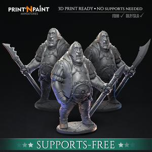 3 Royal Guard Ogres - Supportless / Supportfree