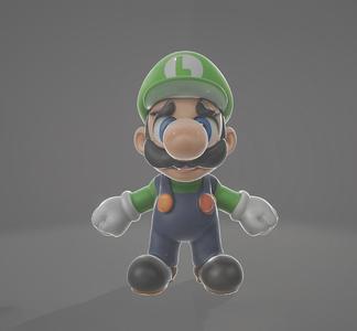 Chibi Sad Luigi - 3D Model