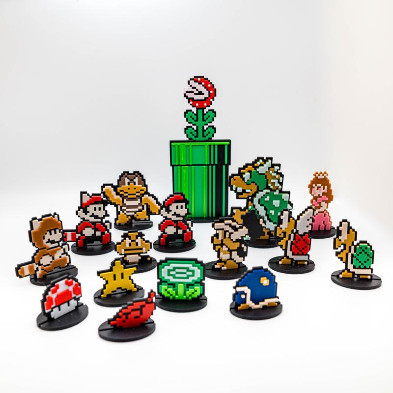 Super Mario Bros 3 3D Pixel Art Collection