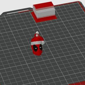Deadpool Christmas ornament and keychain 3MF file