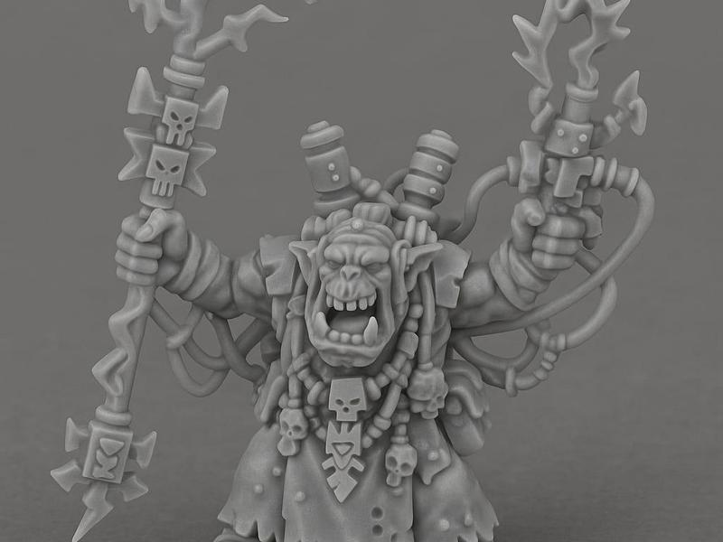 Ork Big Mek with Shokk Attack Gun
