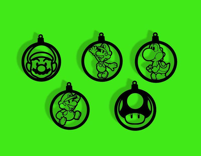 MARIO BROS CHRISTMAS SPHERES