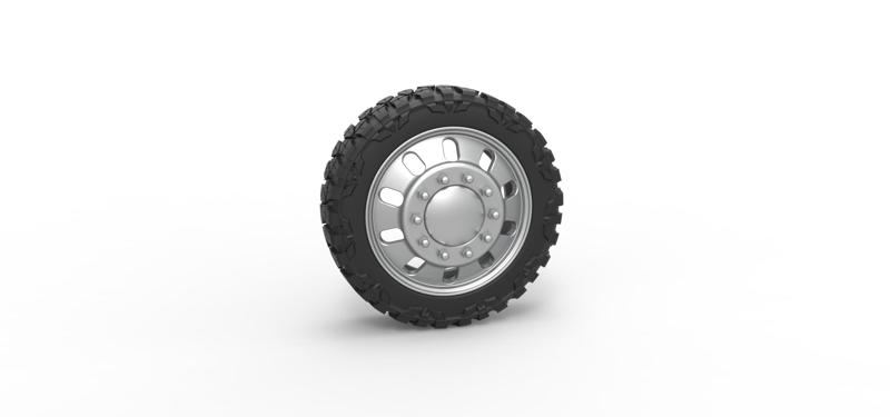 Diecast Front semi wheel for pickup Version 21 Scale 1:25