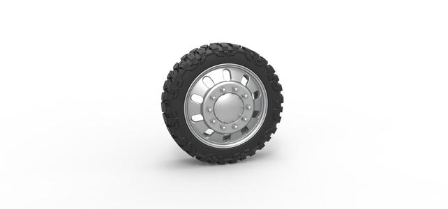 Diecast Front semi wheel for pickup Version 21 Scale 1:25