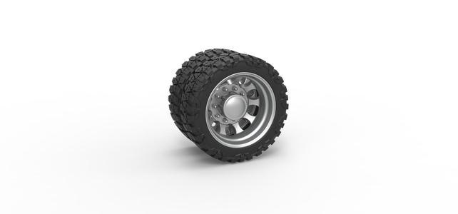 Diecast Rear semi wheel for pickup Version 22 Scale 1:25