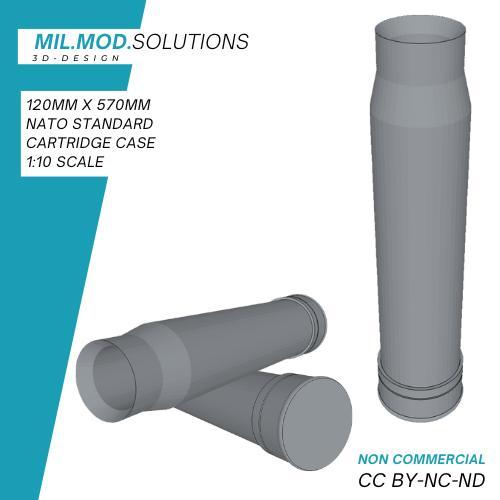 120mm x 570mm cartridge case NATO