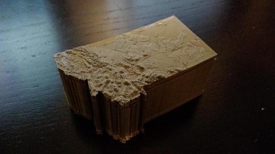 Montana Box with Topographic Mountains