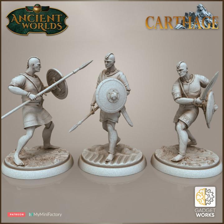 3 Carthaginian Adyrmachidae Warriors