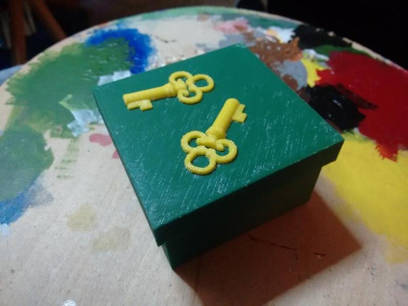 Lockable Present Ornament- Key (cut for flat printing)