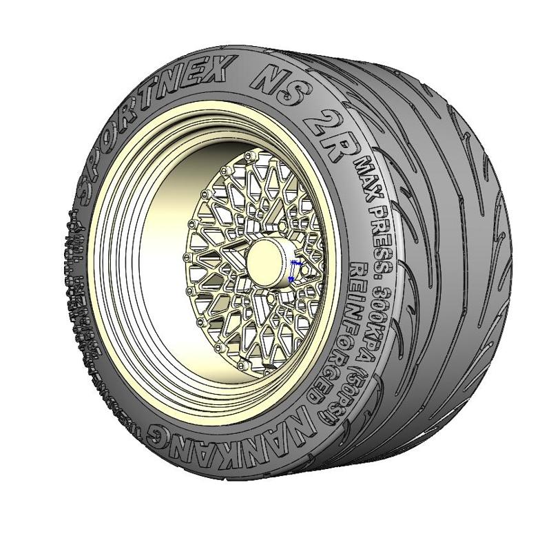 SSR Mesh wheels and tires 1-64 scale