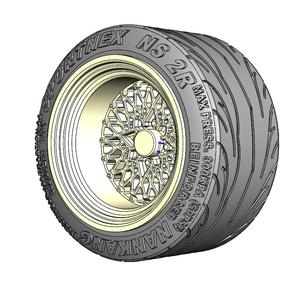 SSR Mesh wheels and tires 1-64 scale