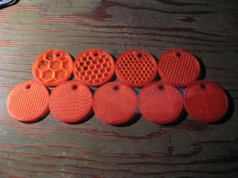 Infill density sample cookies - Honeycomb