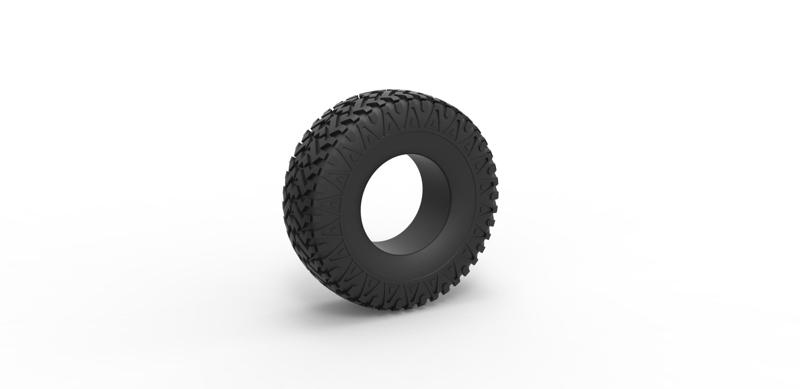 Diecast offroad tire 30 Scale 1 to 25