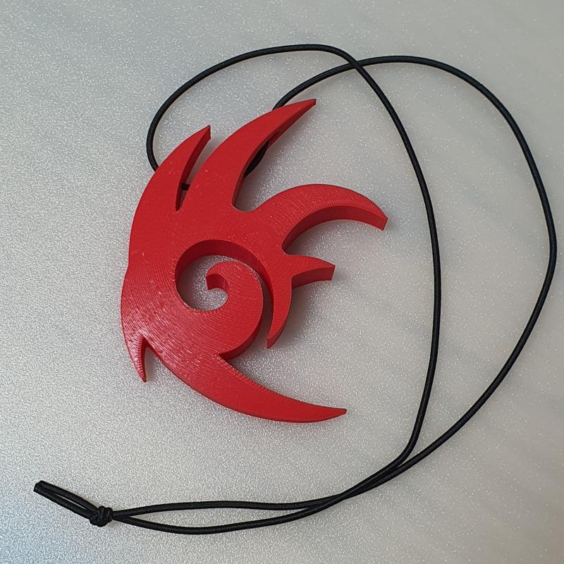 Shadow the Hedhgehog symbol necklace