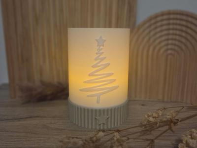 Christmas Tree LED Tealight Holder Lantern