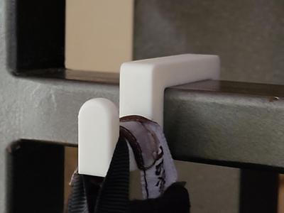 Clothes hook for row house stair railing (v2)