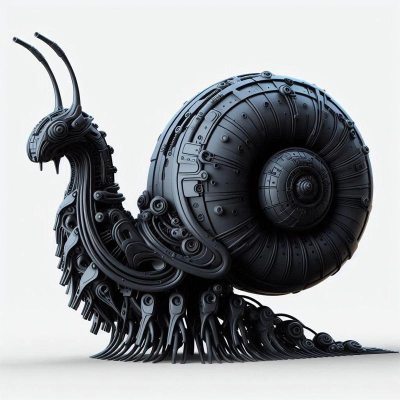 Robotic Snail 3D Print – Futuristic Mechanical Creature Model