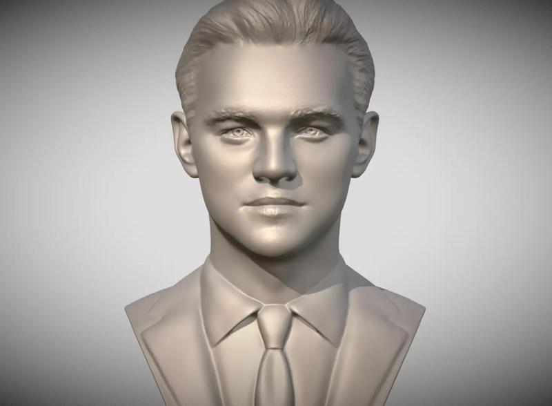 Leonardo DiCaprio from Titanic bust for 3D printing