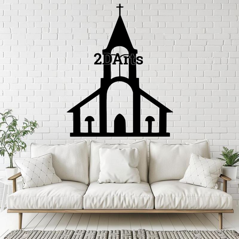 Church 2D Wall Art/Window Art - Digital STL & SVG File