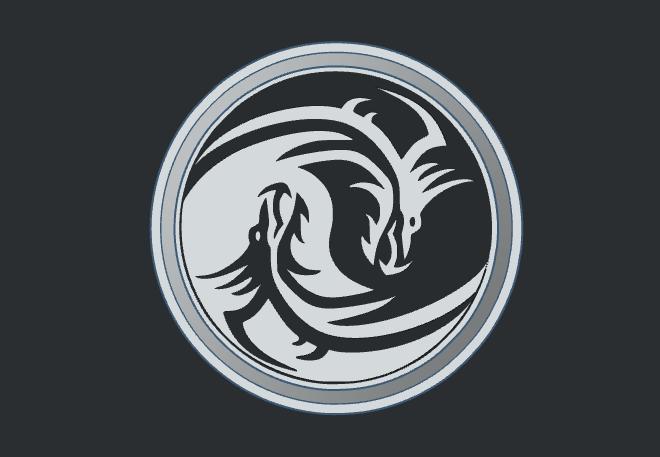 Dragon Yin & Yang - Freshie Mold Housing