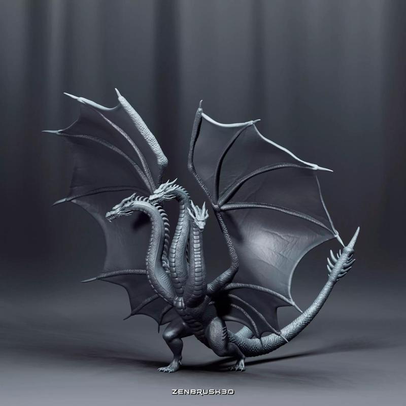 KING GHIDORAH - GODZILLA 3D PRINTING MODEL STL