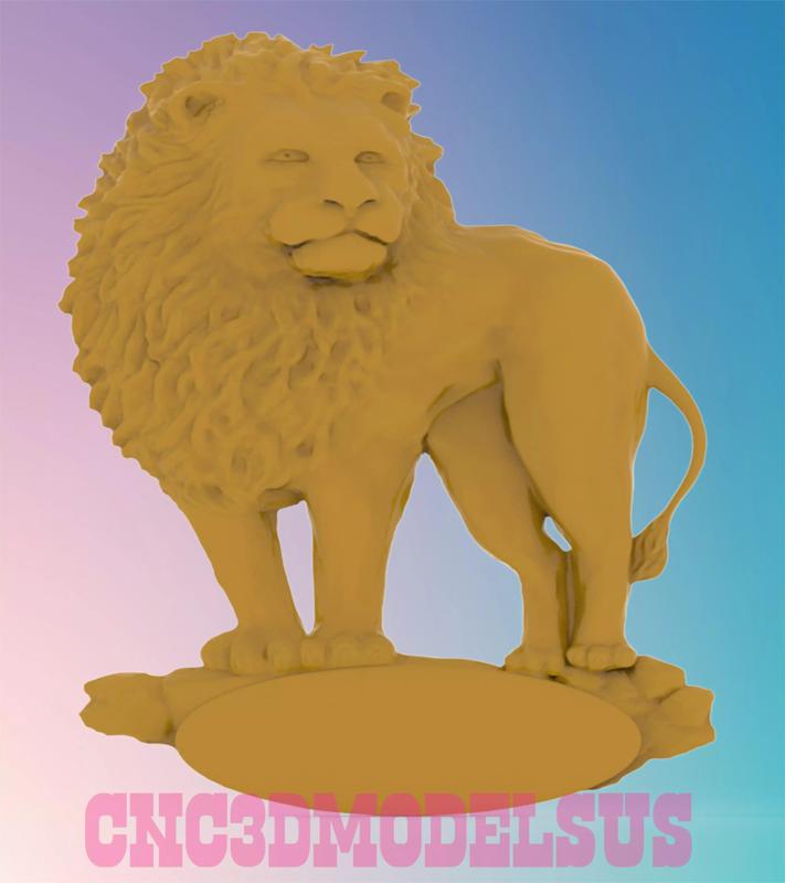 lion king 3D MODEL STL FILE FOR CNC ROUTER LASER