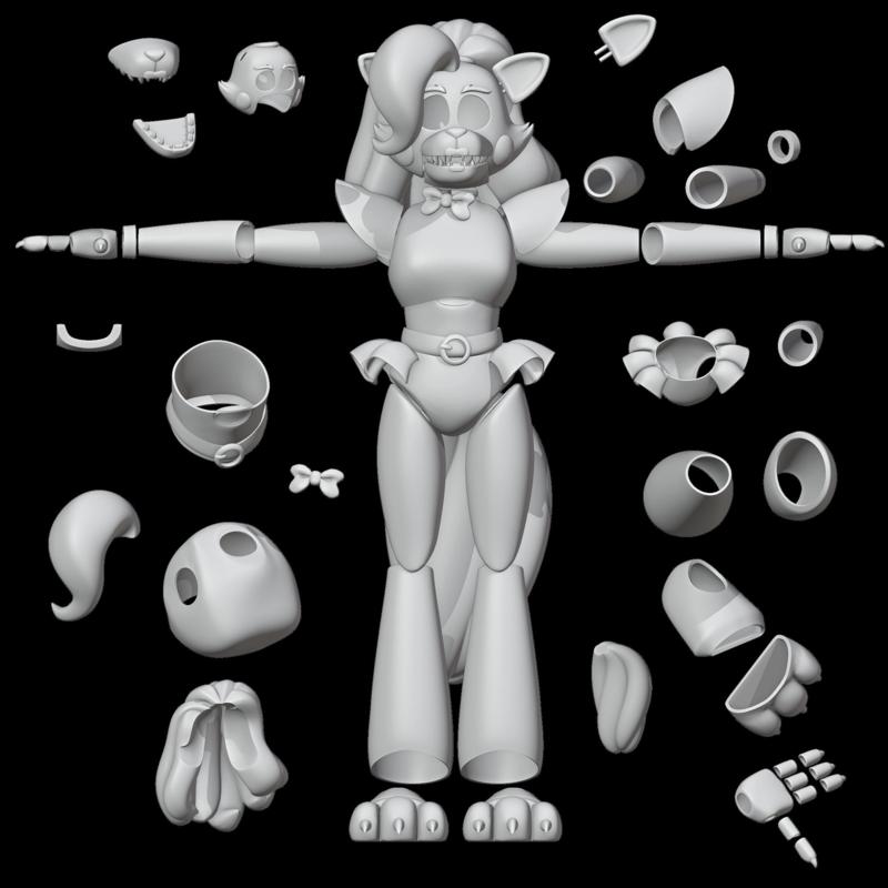 Five Night At Freddy's Glamrock Mangle Files For Cosplay