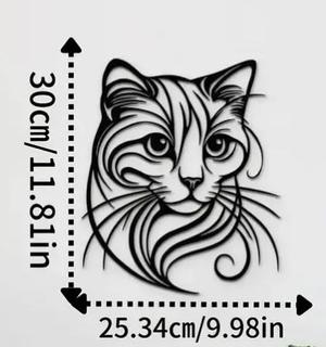 Cat Wall Decor STL – 3D Printable Modern Line Art