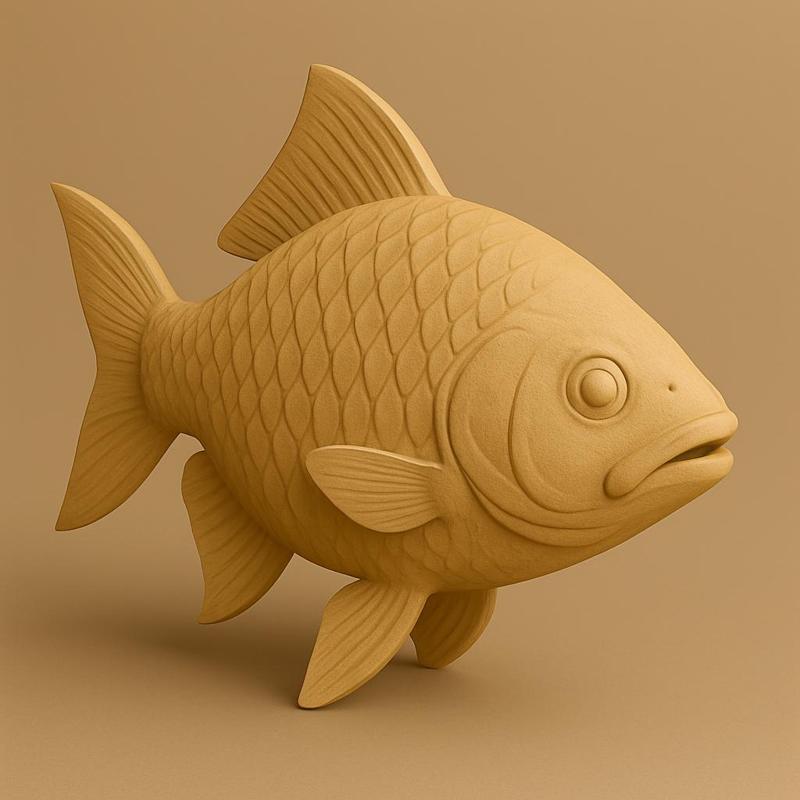3D Fish Model – Decorative Figurine for 3D Printing