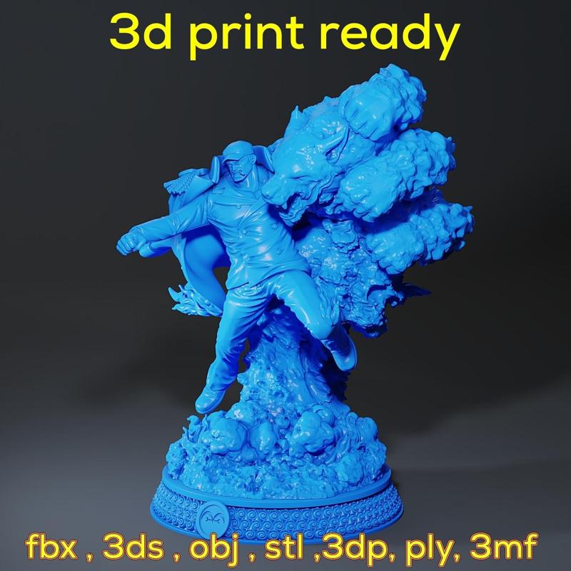 Akainu sakazuki  one piece  admiral marines print ready