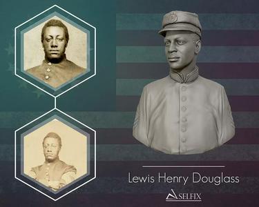 Lewis Henry Douglass bust sculpture