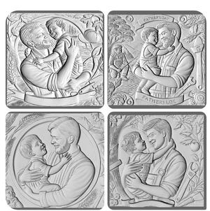 The Joy of Fatherhood: Bas Relief Art Collection, Bas-Relief, 3d Print, CNC Stl Model
