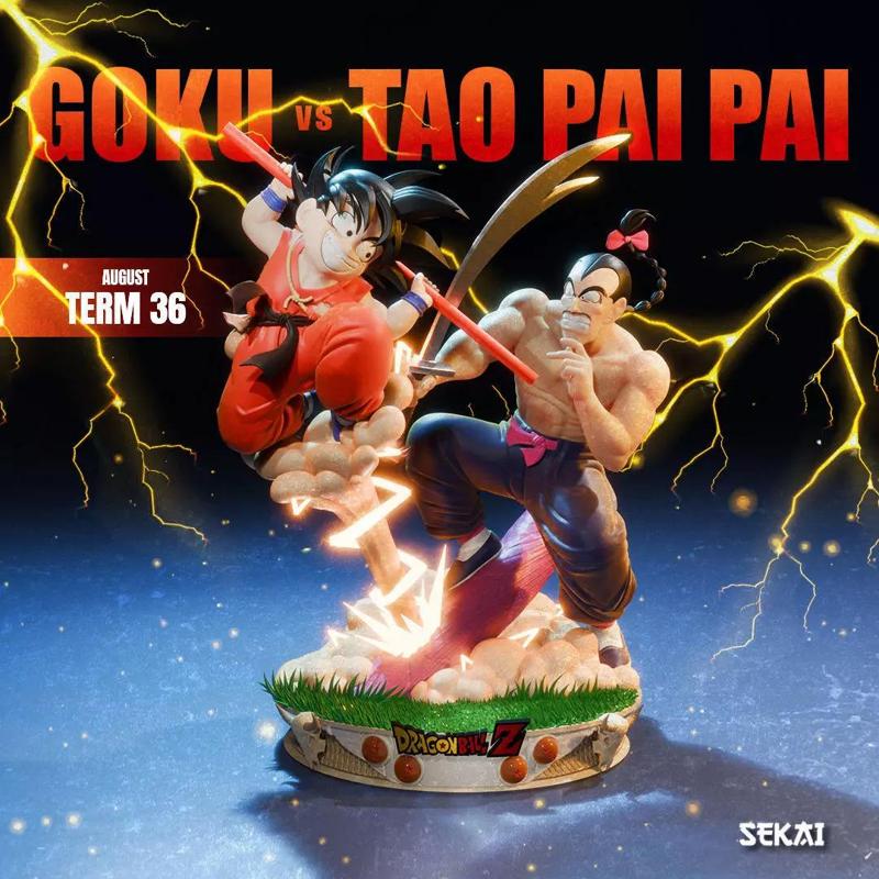 Goku and Tao Pai Pai Sculpture