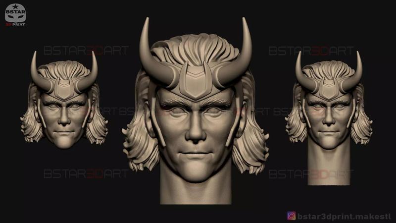 Loki Head - Tom Hiddleston - Loki TV series 2021 - High Quality