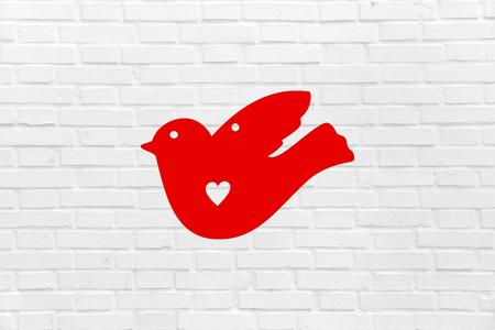 christmas ball earring dove bird