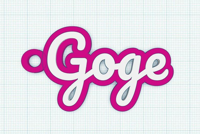 Fancy Keychain Name Tag - Goge