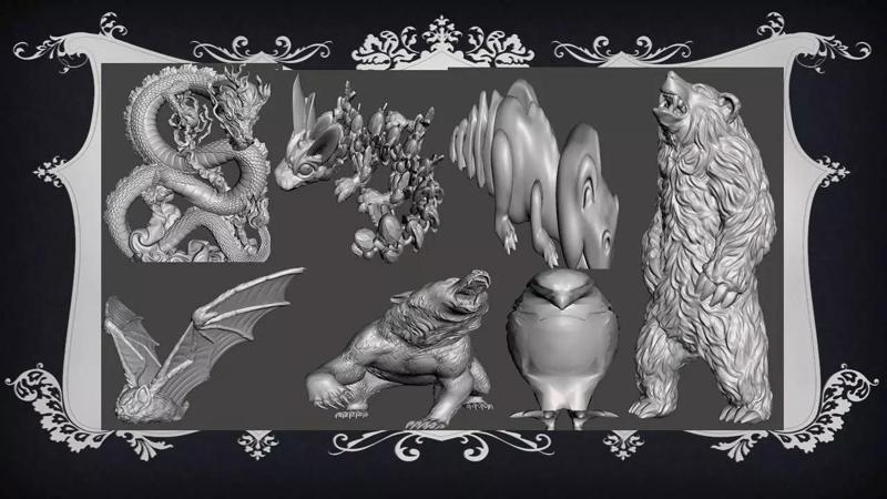 Animal Pack 02 3D Printable STL Jungle Farm Zoo Sea