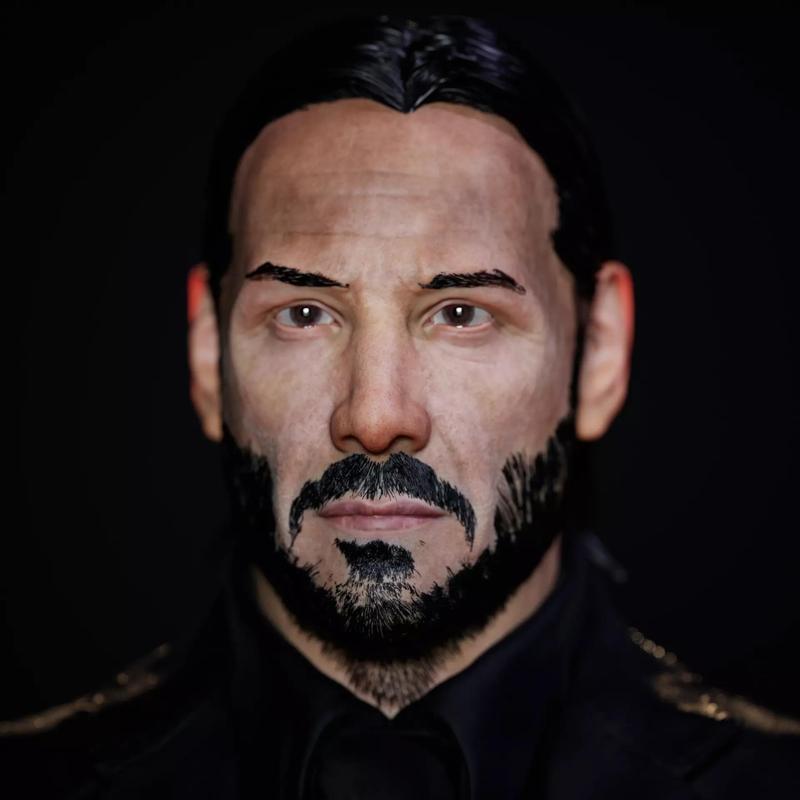 Keanu Reeves -John Wick  Statue Bust  Head