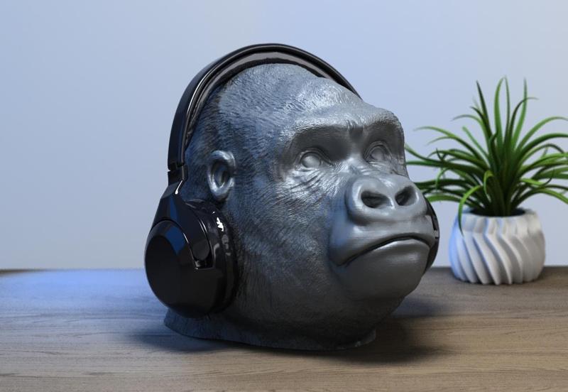 gorilla headphone stand Headset Stand Perfect Gamer Gift Sci-Fi Fans Gift gorilla Headphone Holder a30 (1)