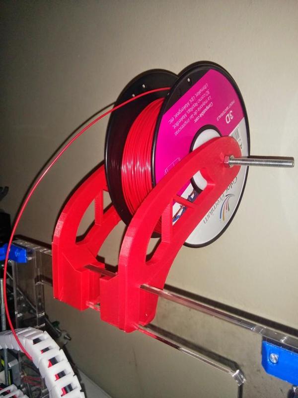 Soporte bobina rollo 10mm reforzado para varilla 8mm