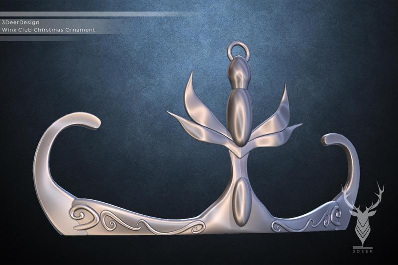 Winx Club  Royal Domino Crown Christmas Ornament