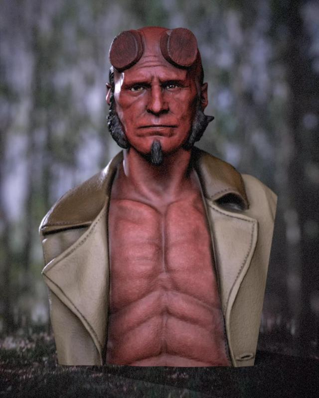 Hellboy The Crooked Man Jack Kesy Anung un Rama bust headsculpt