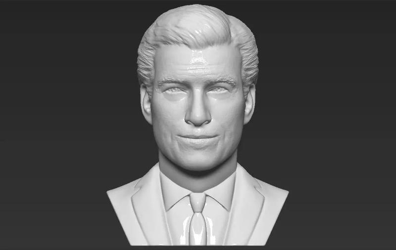 James Bond Pierce Brosnan bust 3D printing ready stl obj formats