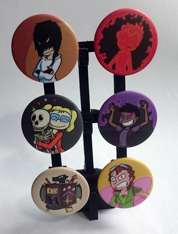 Badge pin holder expositor display