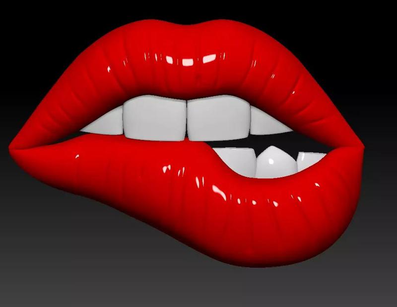 LIPS BITTEN DETAILED DECOR