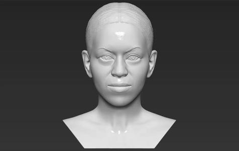 Michelle Obama bust 3D printing ready stl obj formats