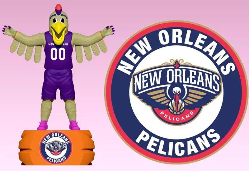 NBA - NEW ORLEANS PELICANS BASKETBALL MASCOT STATUE - 3D PRINT