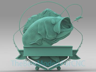 3D Model STL File for CNC Router Laser & 3D Printer Fishing Rod Shield