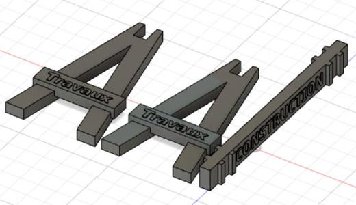 1/18 Trétaux de construction / Construction sawhorses diecast